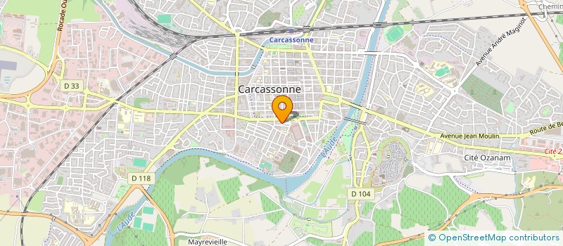 localisation de l'entreprise HF à CARCASSONNE