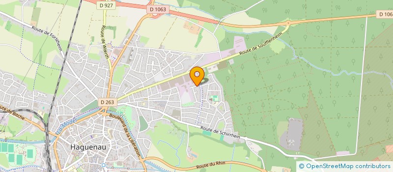 localisation de l'entreprise HF  HAGUENAU