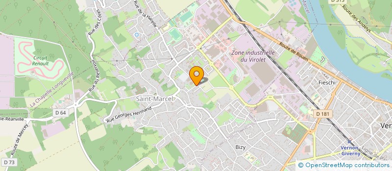 localisation de l'entreprise HF AGENCEMENT à SAINT-MARCEL