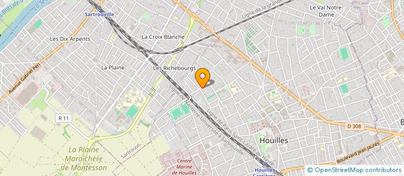 localisation de l'entreprise HF CONSTRUCTION à HOUILLES