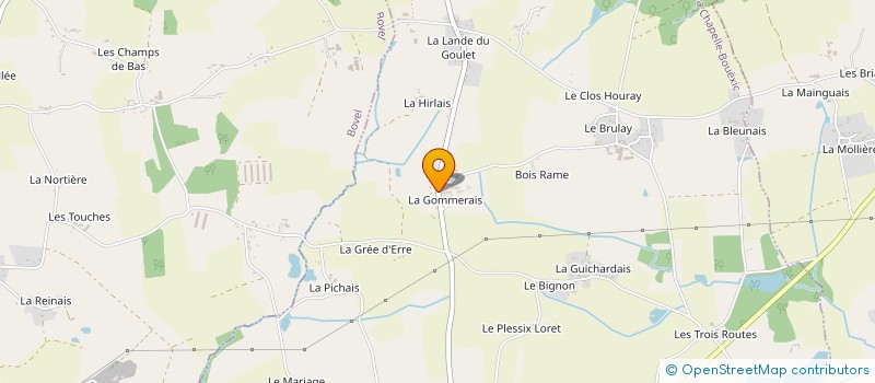 localisation de l'entreprise HF ET FILLES  LA CHAPELLE-BOUEXIC