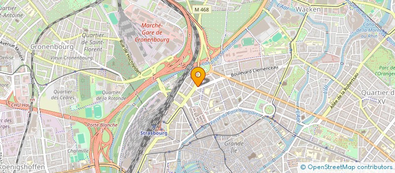localisation de l'entreprise HF FINANCES à STRASBOURG
