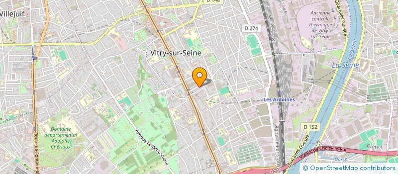 localisation de l'entreprise HF METALLNNOV  VITRY-SUR-SEINE