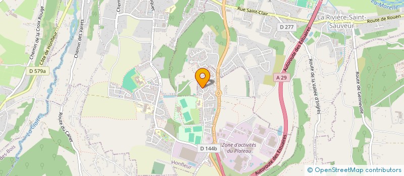 localisation de l'entreprise HF PEINTURE  HONFLEUR