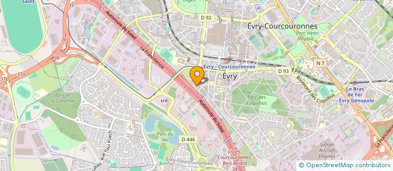 localisation de l'entreprise HF RENOV à EVRY-COURCOURONNES