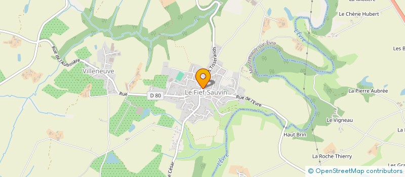 localisation de l'entreprise HF TP à BEAUPREAU-EN-MAUGES