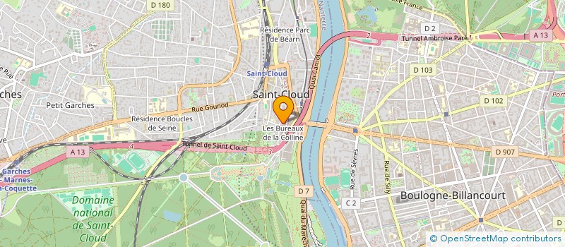 localisation de l'entreprise HFB à SAINT-CLOUD