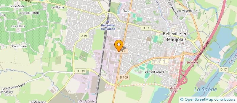 localisation de l'entreprise HFC FORMATIONS  BELLEVILLE-EN-BEAUJOLAIS