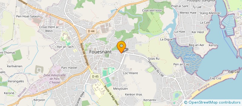 localisation de l'entreprise HFG  FOUESNANT