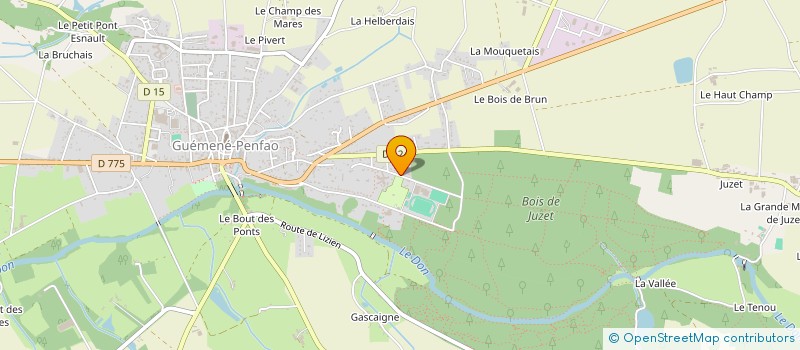 localisation de l'entreprise HFG  GUEMENE-PENFAO