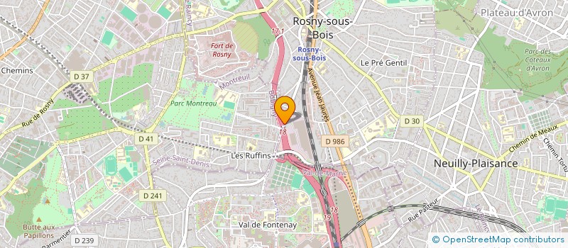 localisation de l'entreprise HFK à ROSNY-SOUS-BOIS