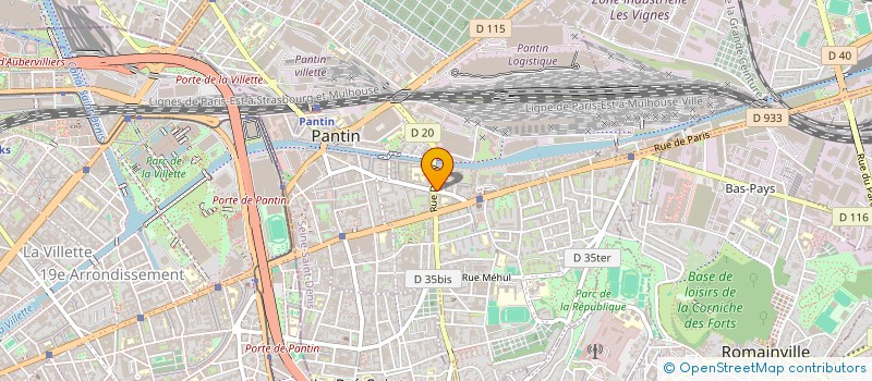 localisation de l'entreprise HFS  PANTIN