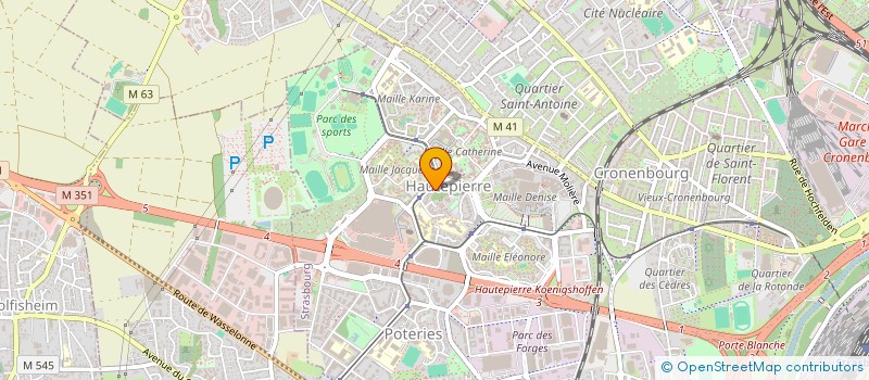 localisation de l'entreprise HFT CHRONO à STRASBOURG