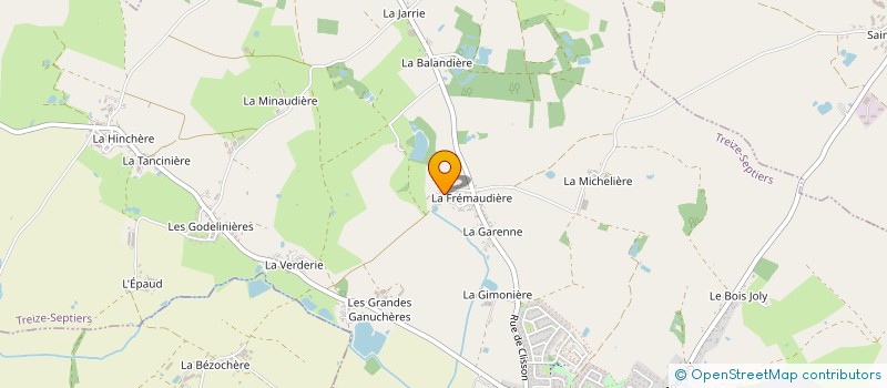 localisation de l'entreprise HFT IMMO à TREIZE-SEPTIERS