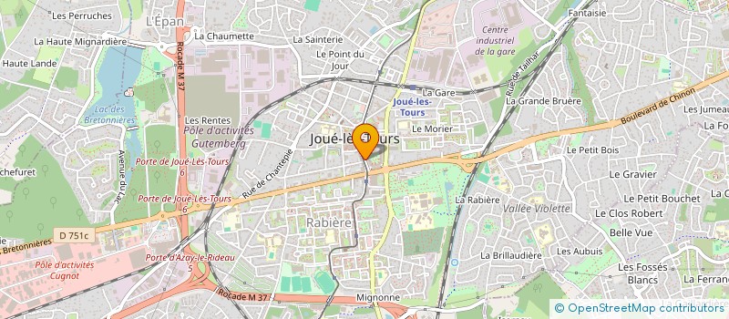 localisation de l'entreprise HG  JOUE-LES-TOURS