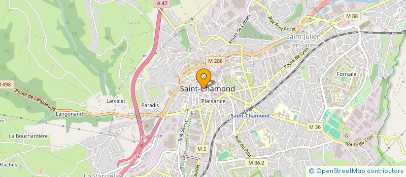 localisation de l'entreprise HG ALIMENTATION à SAINT-CHAMOND
