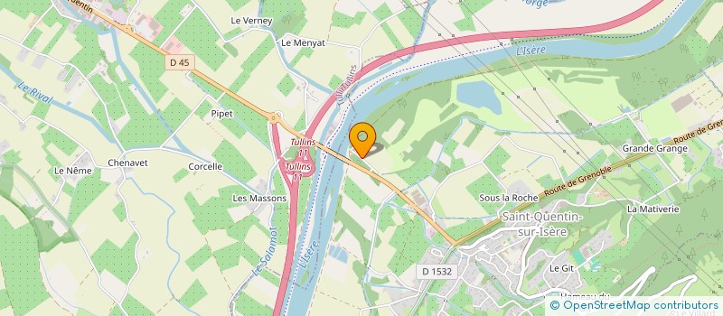 localisation de l'entreprise HG COM  SAINT-QUENTIN-SUR-ISERE