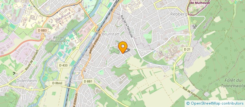 localisation de l'entreprise HG CONSEIL ET FORMATION  BRUNSTATT-DIDENHEIM