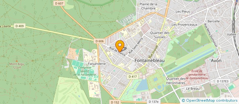 localisation de l'entreprise HG CR  FONTAINEBLEAU