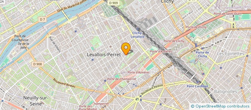 localisation de l'entreprise HG DIFFUSION à LEVALLOIS-PERRET