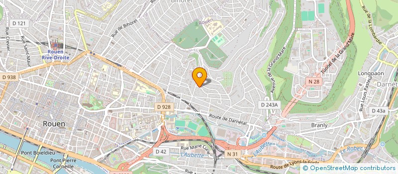 localisation de l'entreprise HG FORMATION à ROUEN