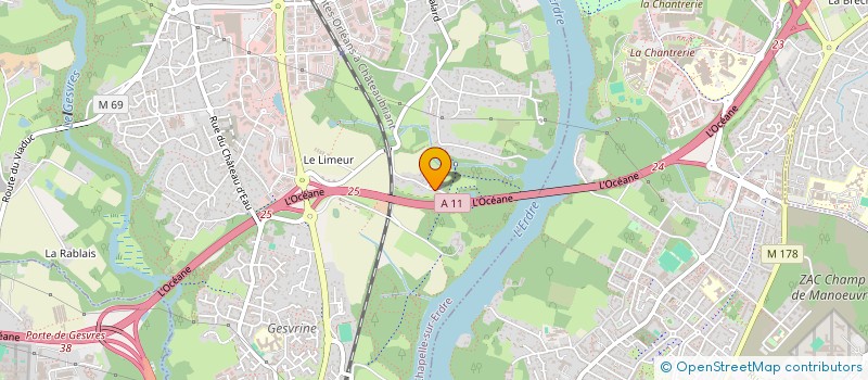 localisation de l'entreprise HG INVEST à LA CHAPELLE-SUR-ERDRE