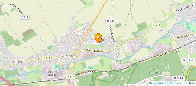 localisation de l'entreprise HG KOENIG  WIZERNES