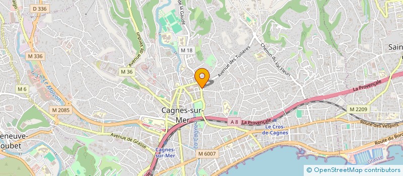 localisation de l'entreprise HG MRG'ELEC à CAGNES-SUR-MER
