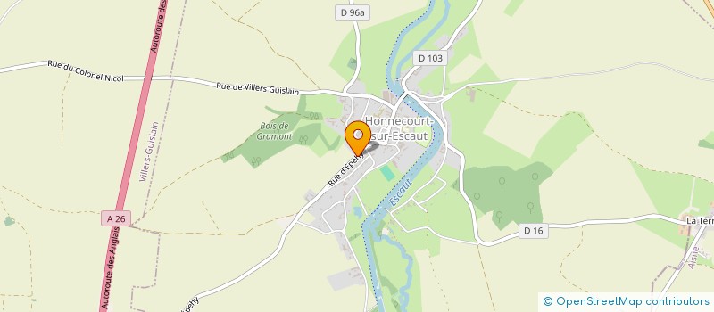 localisation de l'entreprise HG SOUDURE  HONNECOURT-SUR-ESCAUT