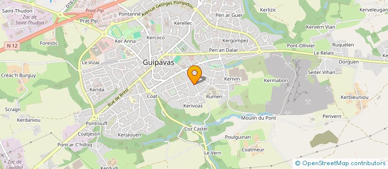 localisation de l'entreprise HGA  GUIPAVAS