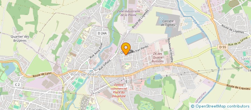 localisation de l'entreprise HGB NOVA  TIGNIEU-JAMEYZIEU