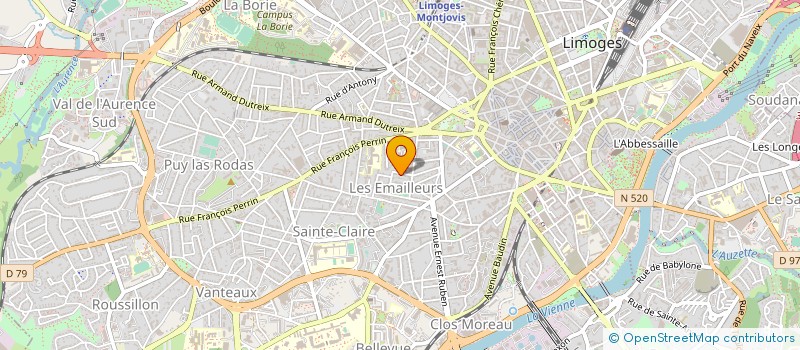 localisation de l'entreprise HH CONSULTING à LIMOGES