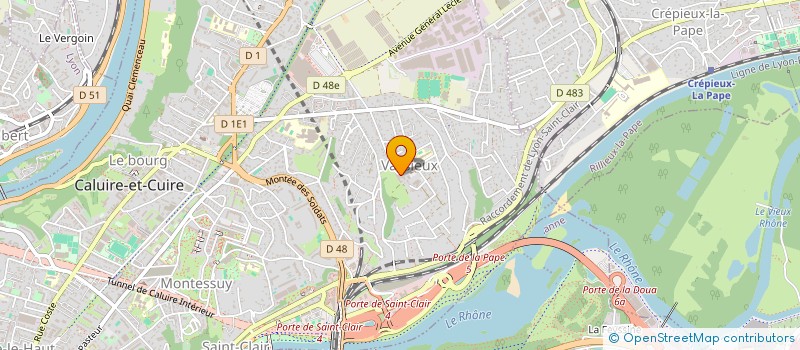 localisation de l'entreprise HH GESTION  CALUIRE-ET-CUIRE