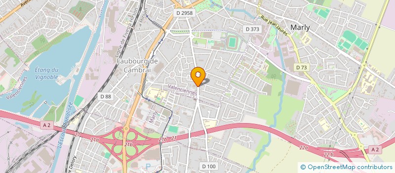 localisation de l'entreprise HH PNEUS à VALENCIENNES