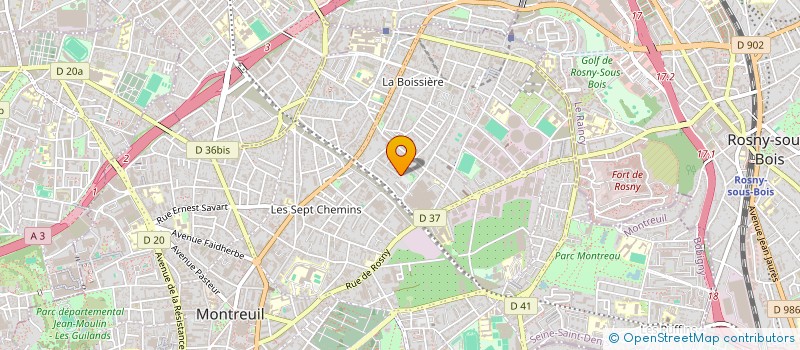 localisation de l'entreprise HI SUSHI à MONTREUIL