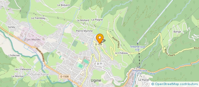 localisation de l'entreprise HIBA à UGINE