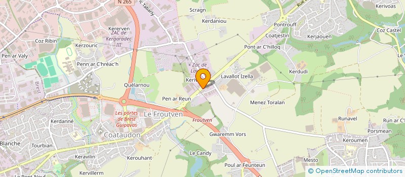 localisation de l'entreprise HIBA  GUIPAVAS