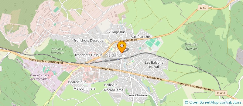 localisation de l'entreprise HIBA à VALDAHON