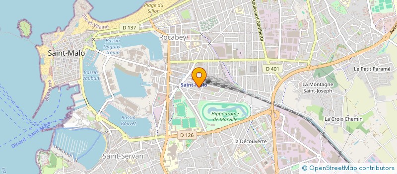 localisation de l'entreprise HIBISCUS  SAINT-MALO