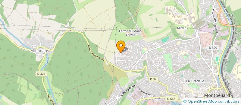 localisation de l'entreprise HIBISCUS à MONTBELIARD
