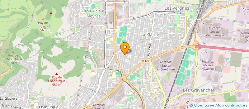 localisation de l'entreprise HIBISCUS à CLERMONT-FERRAND