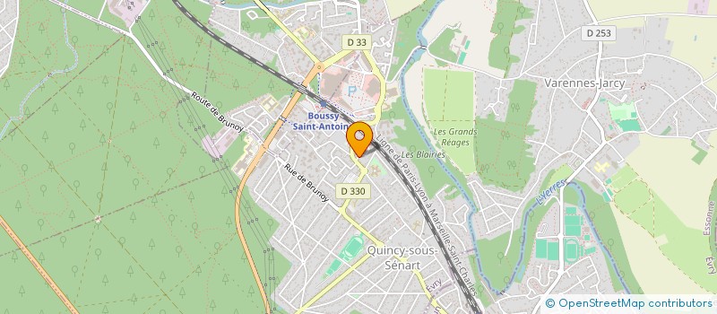 localisation de l'entreprise HIBISCUS - LA CAVE DU CHATEAU  QUINCY-SOUS-SENART