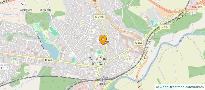 localisation de l'entreprise HICAUBE CLAUDE  ST-PAUL-LES-DAX