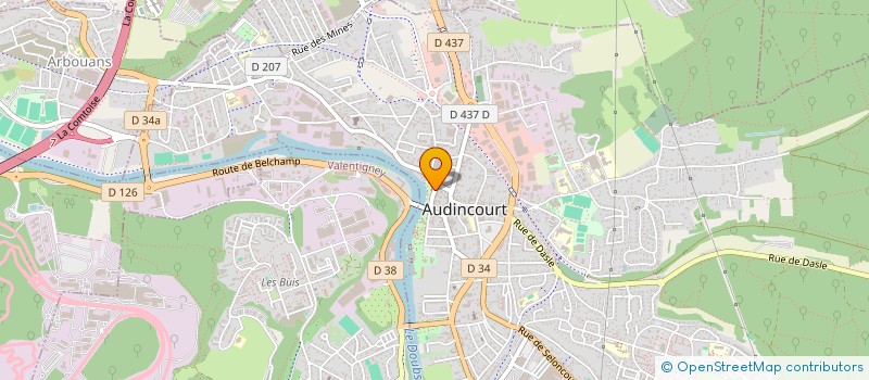 localisation de l'entreprise HICAZAM à AUDINCOURT