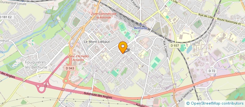 localisation de l'entreprise HIER AUJOURD'HUI DEMAIN à BETHUNE
