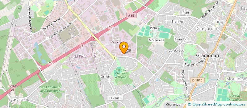 localisation de l'entreprise HIGHTECH CONCEPT  GRADIGNAN