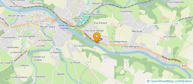 localisation de l'entreprise HIKARI à AIXE-SUR-VIENNE