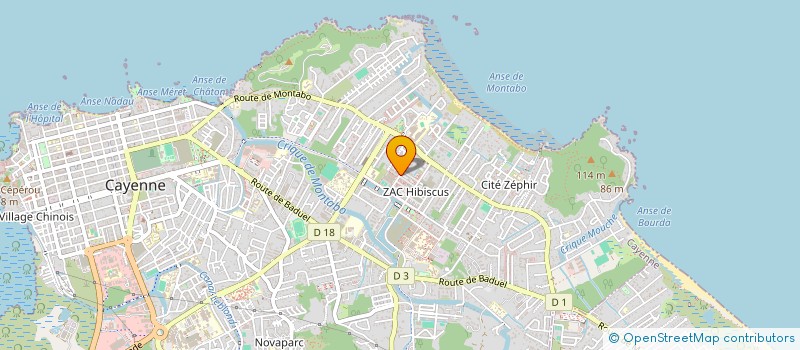 localisation de l'entreprise HIL'ART à CAYENNE