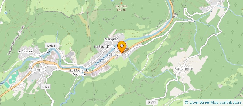 localisation de l'entreprise HILAG à CHASSAL-MOLINGES