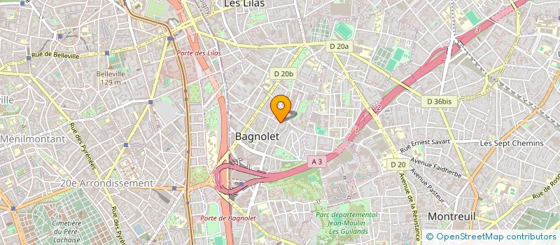 localisation de l'entreprise HILAL à BAGNOLET